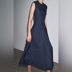 NWT Zara Denim Maxi Dress